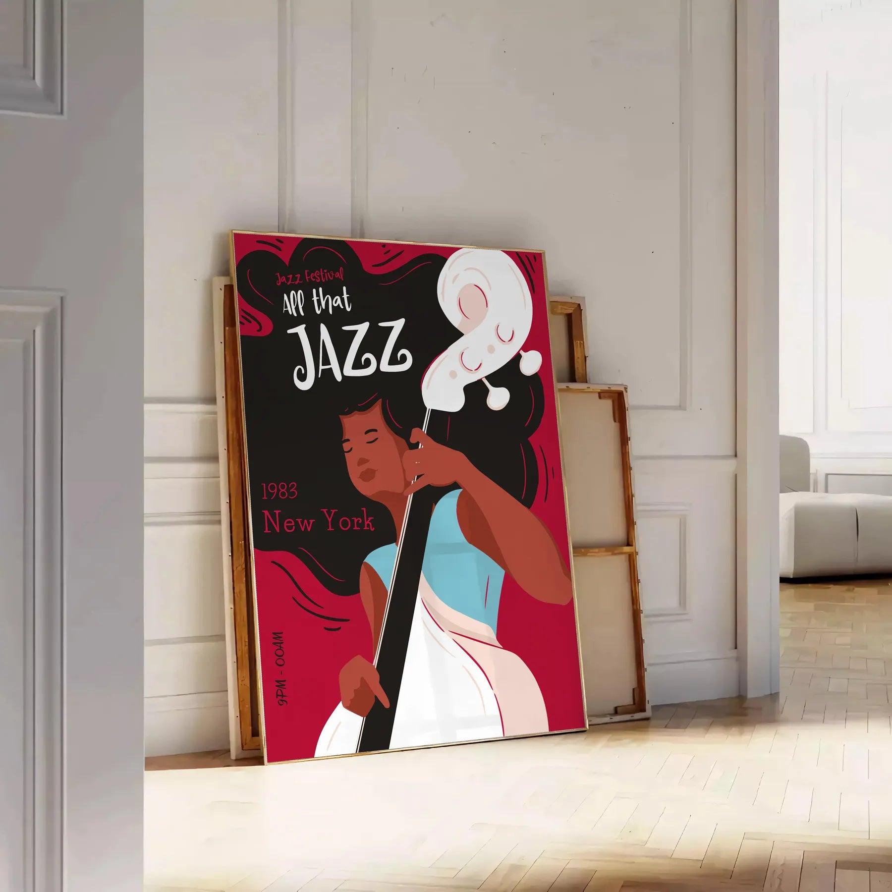 space captivating black green Jazz Festival poster music lovers vibrant wall art rhythm room ideal gift enthusiasts various sizes A4 cm A0