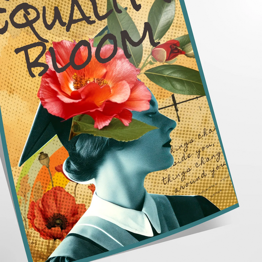 equality vintage poster stunning blend green blue hues wall art home unique gift artwork timeless charm statement space alone print