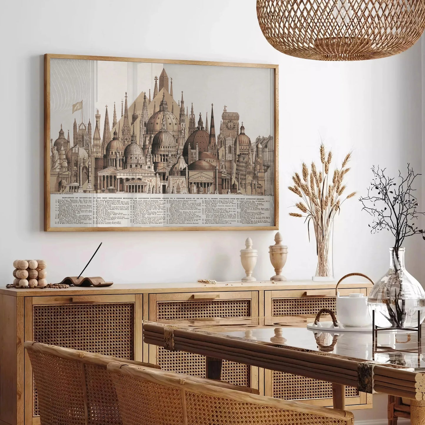 allure world monuments travel poster sophisticated palette gray brown stunning piece perfect space unique gift exquisite wall art fit