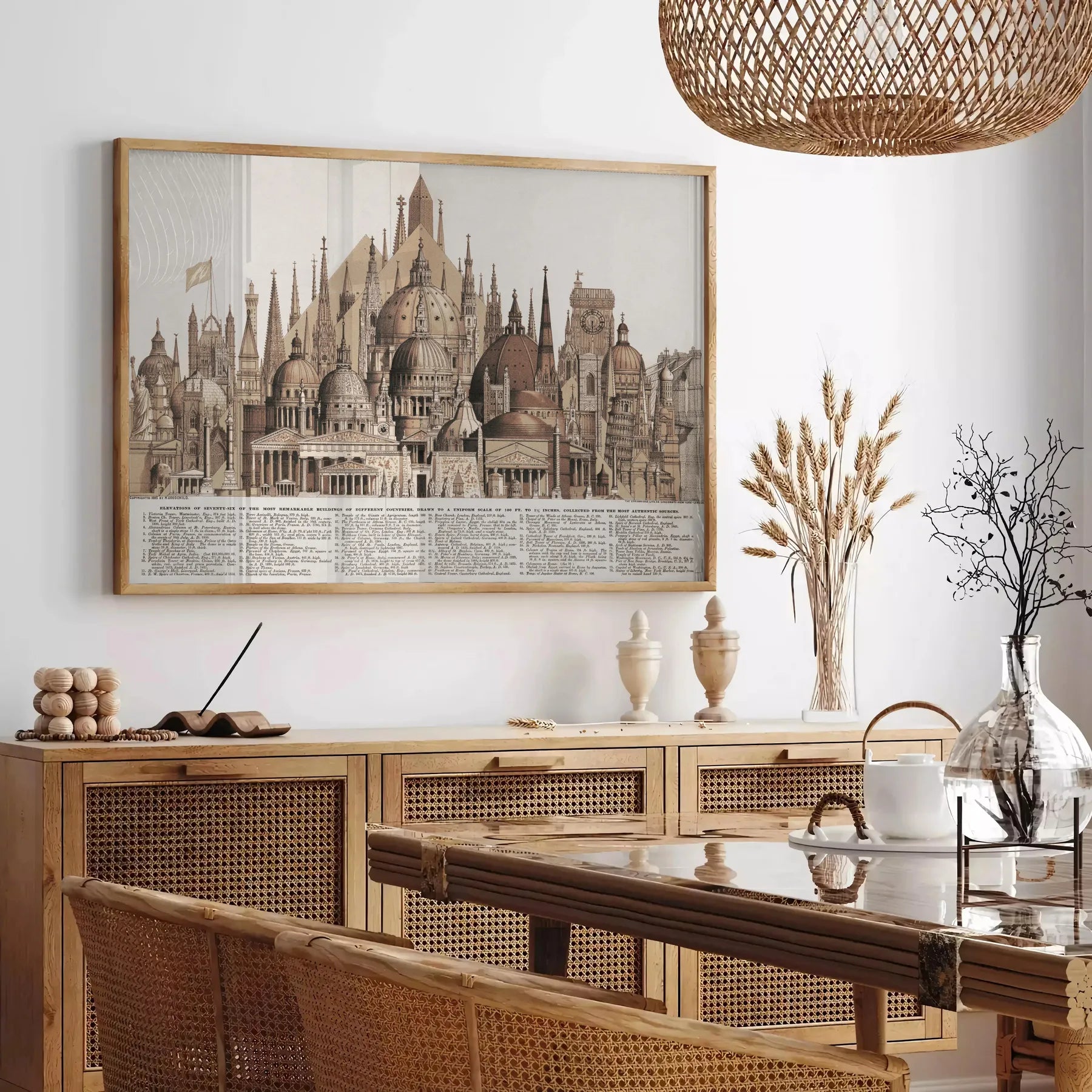 allure world monuments travel poster sophisticated palette gray brown stunning piece perfect space unique gift exquisite wall art fit