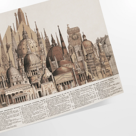 allure world monuments travel poster sophisticated palette gray brown stunning piece perfect space unique gift exquisite wall art fit