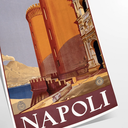 vibrant spirit Napoli stunning poster rich black green hues wall art unique gift artwork essence Italian travel magic print room available