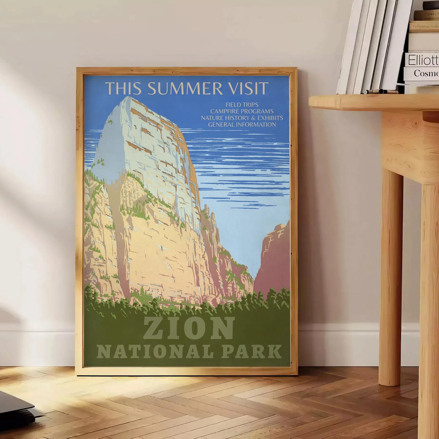 tranquility nature National Park travel poster lush greens earthy browns stunning wall art perfect gift lovers space need hassle available