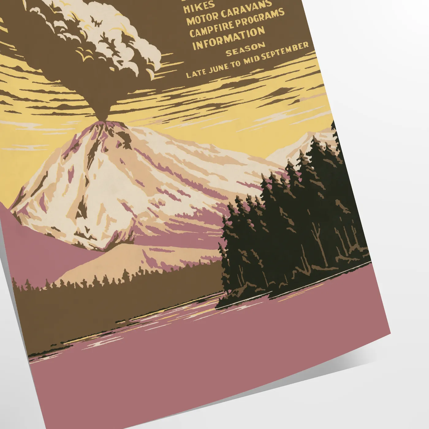 beauty national parks gray black travel poster wall art artwork touch wanderlust space unique gift nature lovers unframed options style