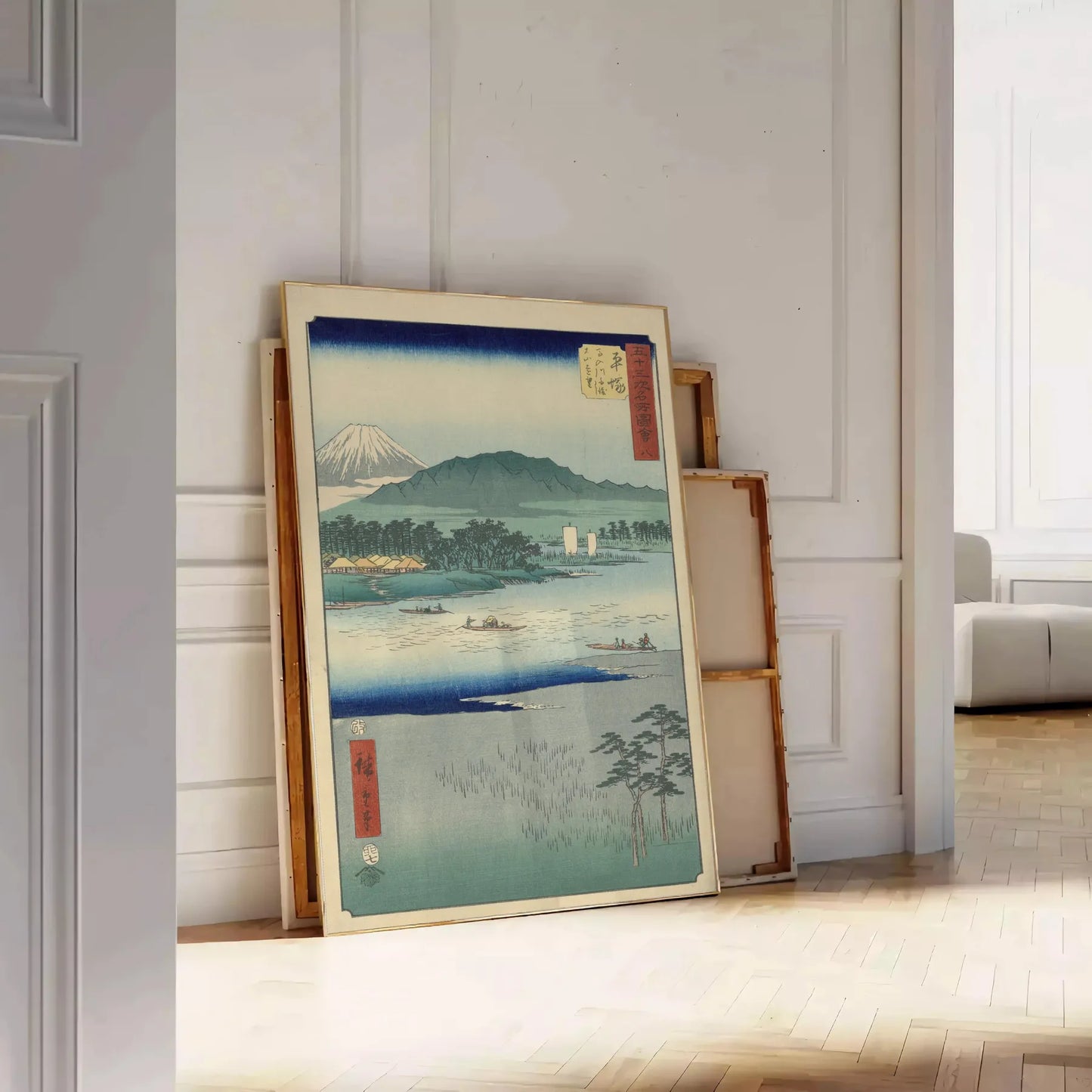 beauty Japan vibrant green blue travel poster wall art unique gift artwork essence Japanese landscapes range sizes A4 cm A0 serene atmosphere today