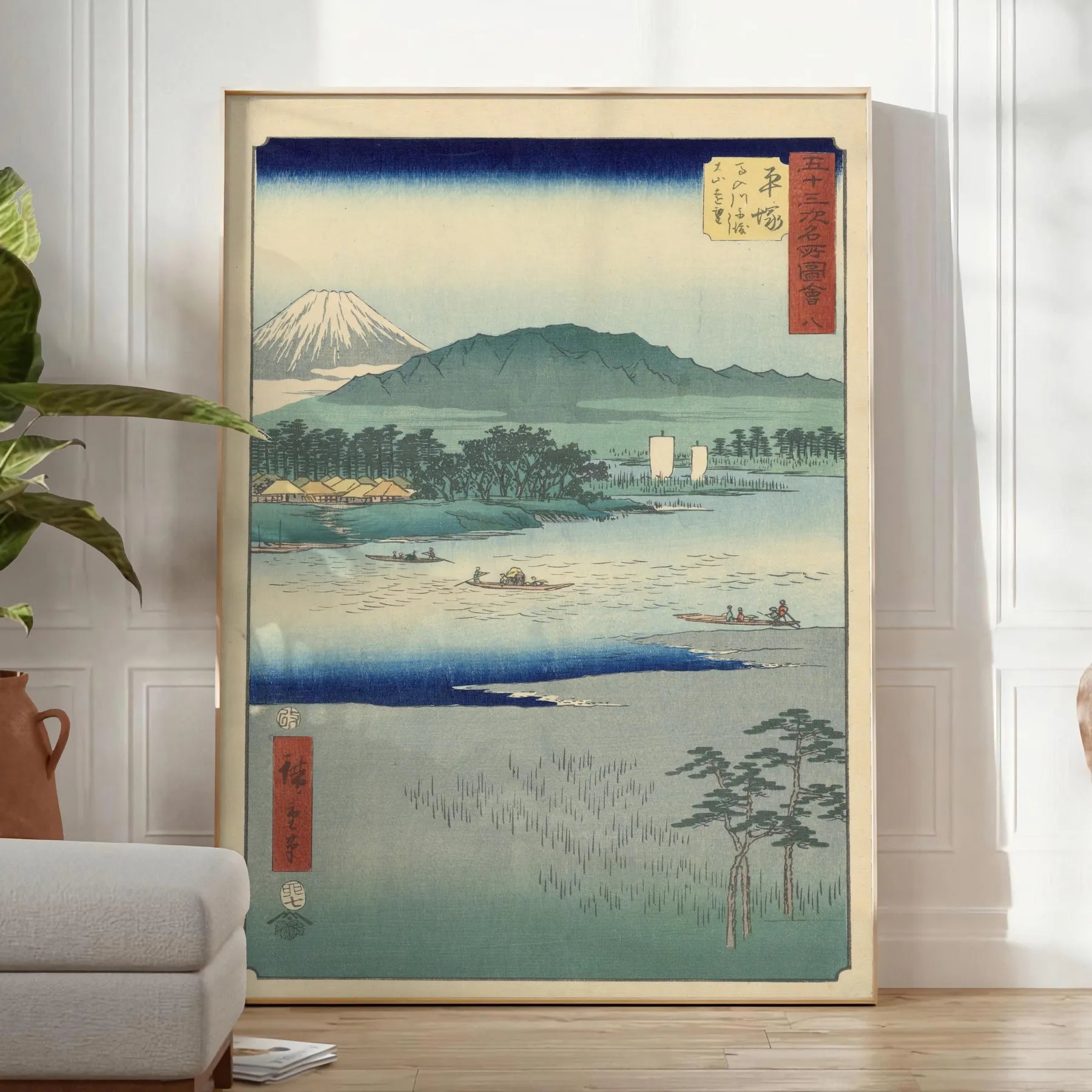 beauty Japan vibrant green blue travel poster wall art unique gift artwork essence Japanese landscapes range sizes A4 cm A0 serene atmosphere today