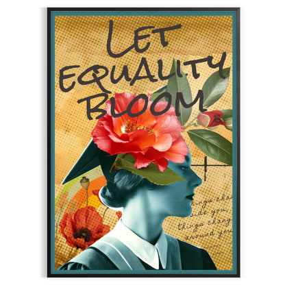 equality vintage poster stunning blend green blue hues wall art home unique gift artwork timeless charm statement space alone print