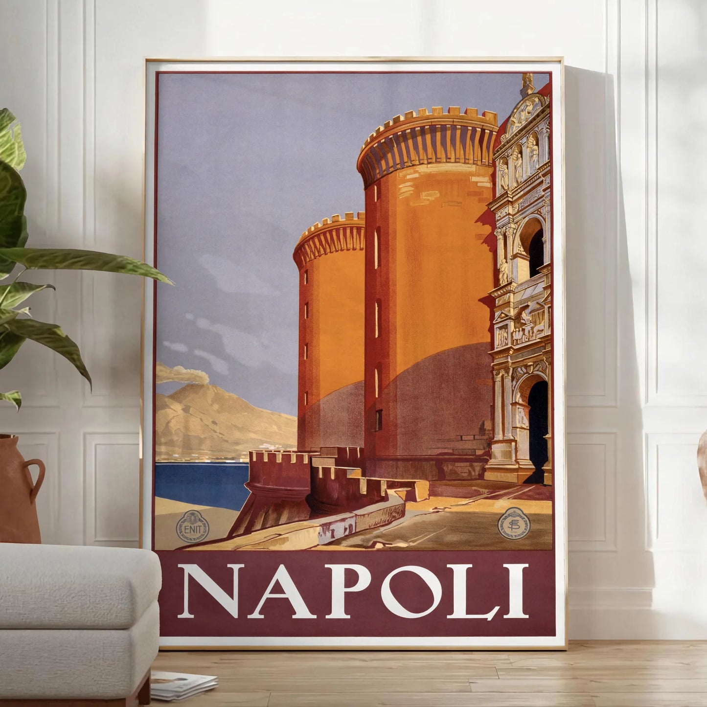 vibrant spirit Napoli stunning poster rich black green hues wall art unique gift artwork essence Italian travel magic print room available