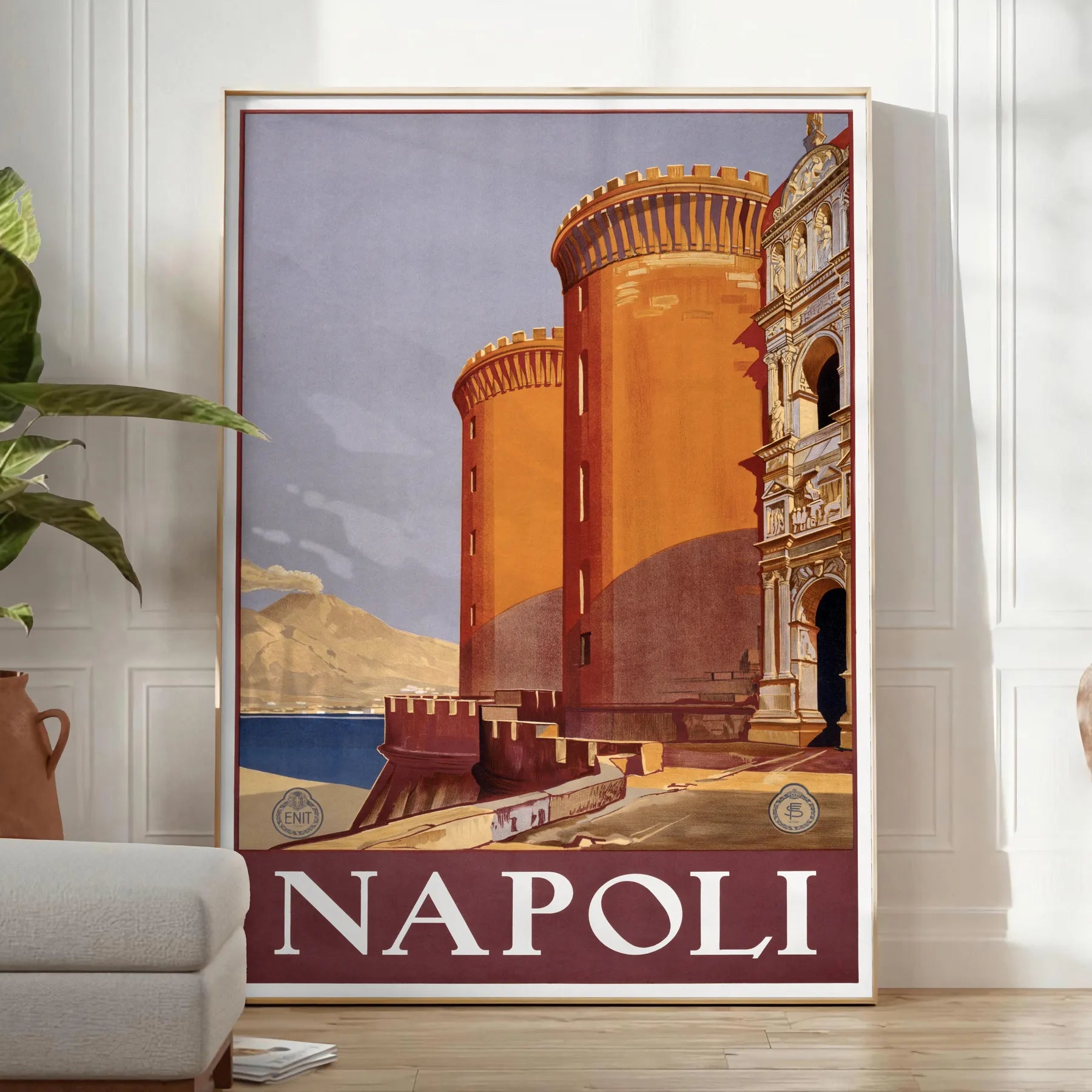 vibrant spirit Napoli stunning poster rich black green hues wall art unique gift artwork essence Italian travel magic print room available