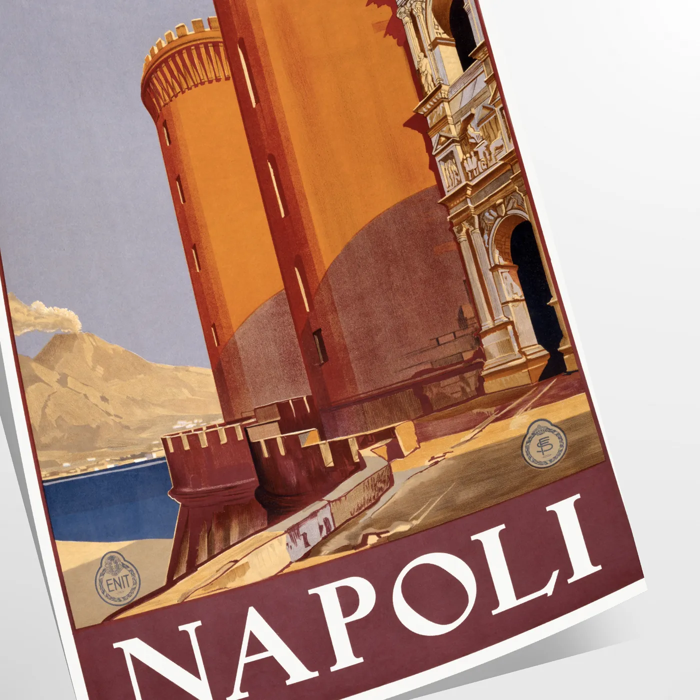 vibrant spirit Napoli stunning poster rich black green hues wall art unique gift artwork essence Italian travel magic print room available