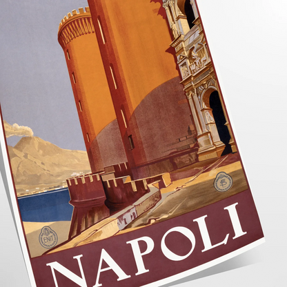 vibrant spirit Napoli stunning poster rich black green hues wall art unique gift artwork essence Italian travel magic print room available