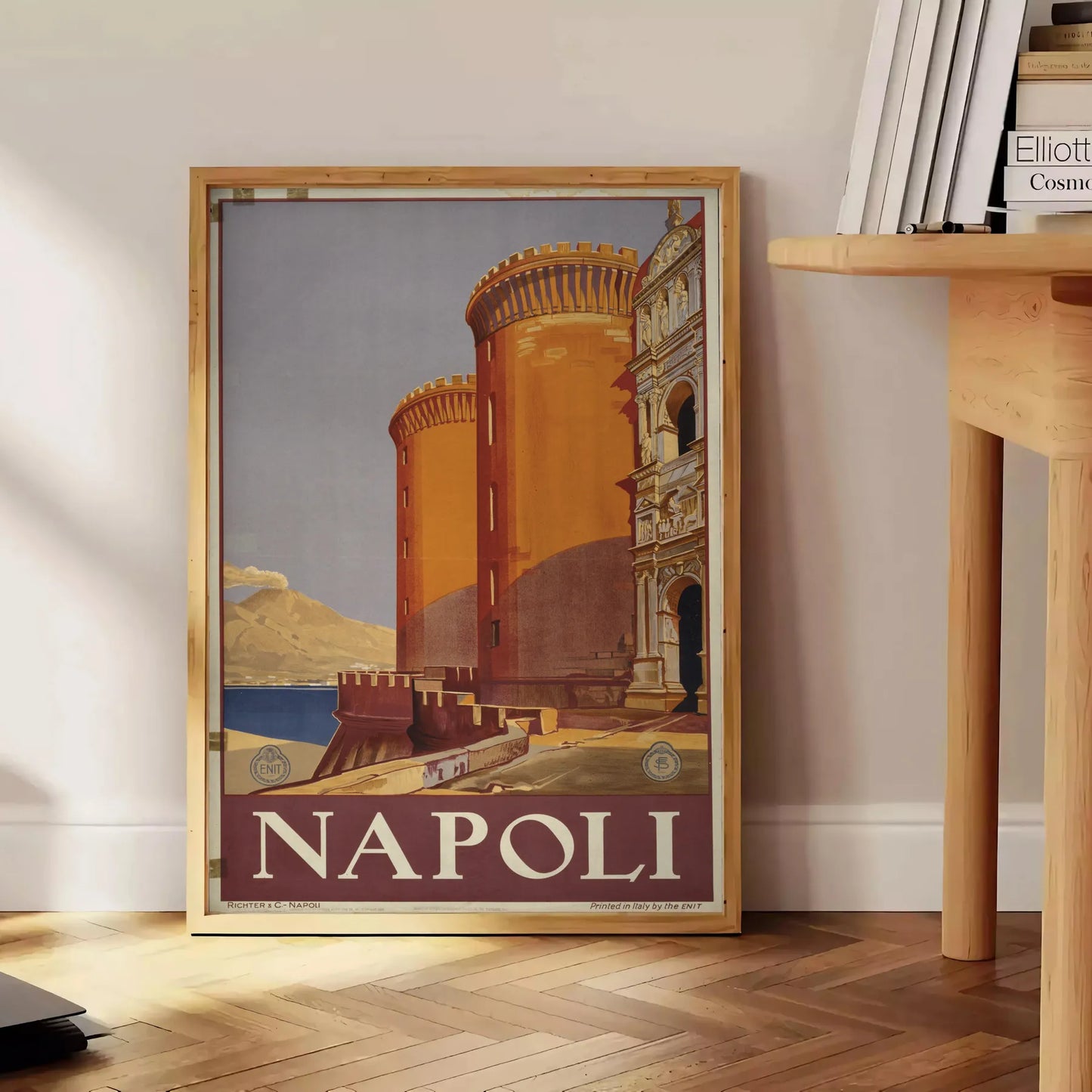allure Napoli vibrant poster stunning green orange hues captivating print perfect wall art space thoughtful gift travel enthusiasts various sizes A4 cm A0