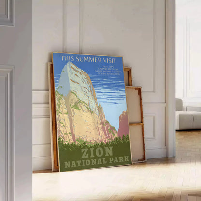 tranquility nature National Park travel poster lush greens earthy browns stunning wall art perfect gift lovers space need hassle available