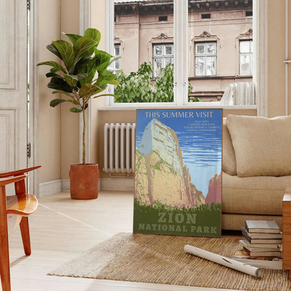 tranquility nature National Park travel poster lush greens earthy browns stunning wall art perfect gift lovers space need hassle available