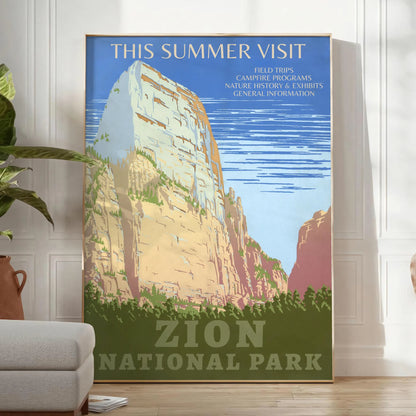 tranquility nature National Park travel poster lush greens earthy browns stunning wall art perfect gift lovers space need hassle available
